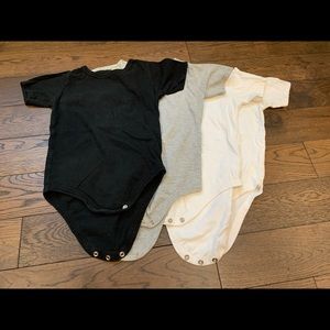 Black Mini Mioche made in Canada short sleeve onesie